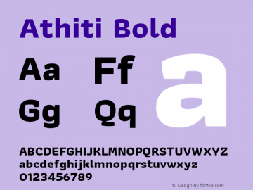 Athiti Bold Version 1.032 Font Sample