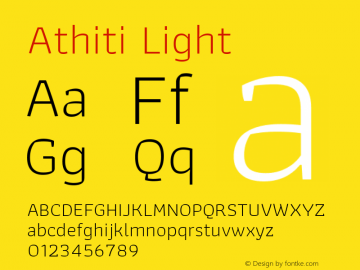 Athiti-Light Version 1.032 Font Sample