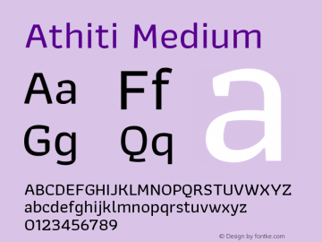 Athiti-Medium Version 1.032 Font Sample