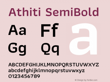 Athiti-SemiBold Version 1.032 Font Sample