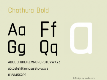 Chathura Bold Version 1.002 2016 Font Sample