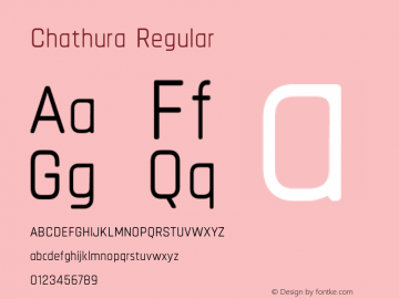Chathura Regular Version 1.002 2016 Font Sample