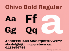 Chivo Bold Version 1.007图片样张