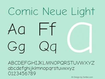 Comic Neue Light Version 1.000图片样张