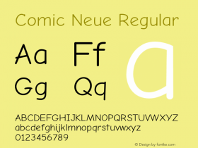 Comic Neue Regular Version 1.000图片样张