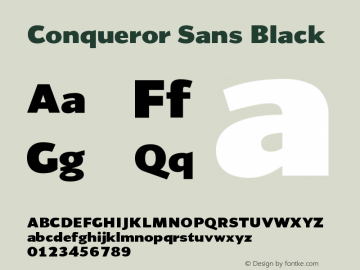 ConquerorSansBlack 1.3 Font Sample