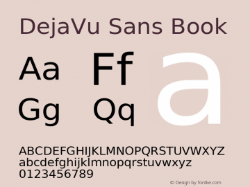 DejaVu Sans Version 2.29 Font Sample