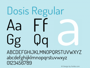 Dosis Regular Version 1.007图片样张