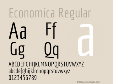 Economica Version 1.101 Font Sample