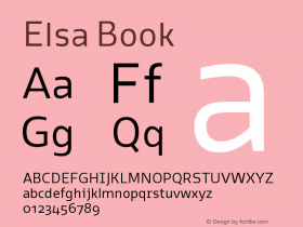 Elsa-Book Version 1.000; Font Sample