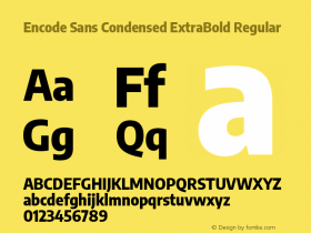 Encode Sans Condensed ExtraBold Version 2.000图片样张