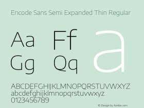 Encode Sans Semi Expanded Thin Version 2.000图片样张