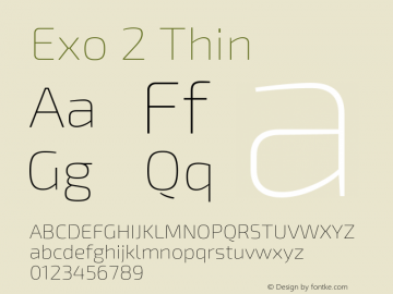 Exo 2 Thin Version 1.001;PS 001.001;hotconv 1.0.70;makeotf.lib2.5.58329; ttfautohint (v0.92) -l 8 -r 50 -G 200 -x 14 -w 