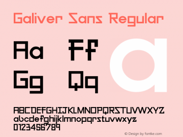 Galiver Sans Version 1.00;December 14, 2018;FontCreator 11.0.0.2407 32-bit Font Sample