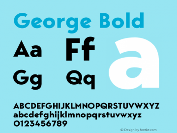 George-Bold Version 1.003 Font Sample