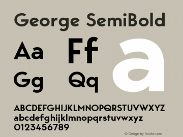 George-SemiBold Version 1.003 Font Sample