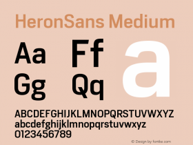 HeronSans Medium Version 1.0图片样张