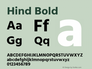 Hind Bold Version 2.001;PS 1.0;hotconv 1.0.79;makeotf.lib2.5.61930; ttfautohint (v1.5.33-1714) -l 8 -r 50 -G 200 -x 13 -D latn -f deva -w G -W -c -X 