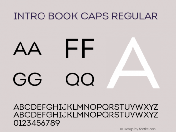 Intro-Book-Caps Version 1.000 Font Sample