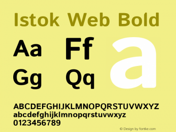 Istok Web Bold Version 1.0.2g图片样张