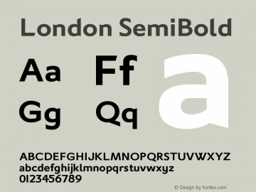 London-SemiBold Version 1.001图片样张