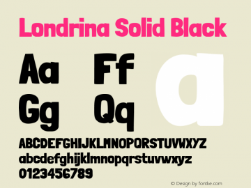 Londrina Solid Black Version 1.002 Font Sample