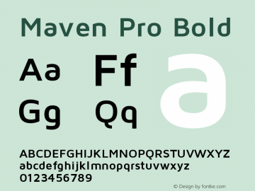MavenProBold Version 1.003 Font Sample