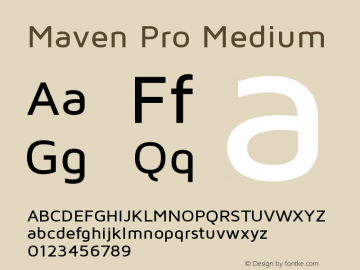 MavenProMedium Version 1.003 Font Sample