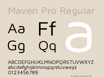MavenProRegular Version 1.003 Font Sample