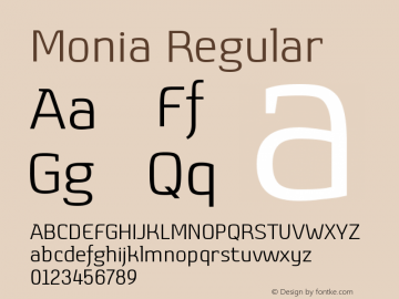 Monia Version 2.001; Fonts for Free; vk.com/fontsforfree图片样张