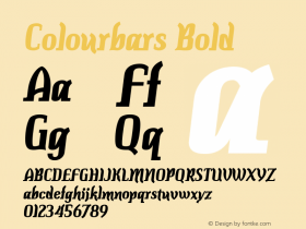 Colourbars Bold Version 2.000 2004 Font Sample