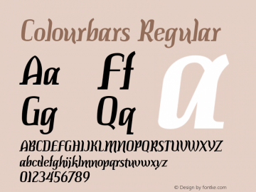 Colourbars Regular Version 4.000 Font Sample