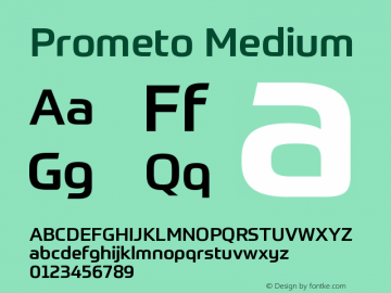 Prometo-Medium Version 1.000图片样张