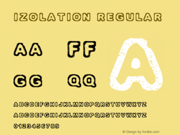 Izolation Regular Version 1.00 Font Sample