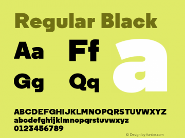 Regular-Black 2.100 Font Sample