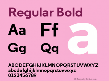 Regular-Bold 2.100 Font Sample