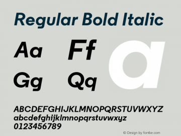 Regular-BoldItalic 2.150 Font Sample