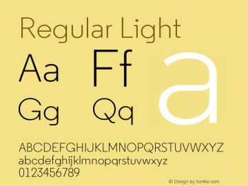 Regular-Light 2.100 Font Sample