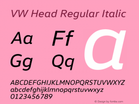 VW Head Italic Version 1.102图片样张