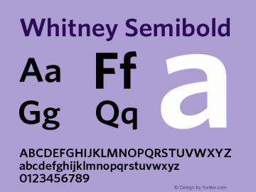 Whitney-Semibold Version 2.200 Pro (Latin-X, Greek, Cyrillic-X)图片样张