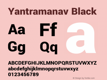 Yantramanav Black Version 1.001;PS 1.0;hotconv 1.0.72;makeotf.lib2.5.5900; ttfautohint (v1.3)图片样张