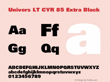 UniversLTCYR-85XBlack Version 1.00图片样张