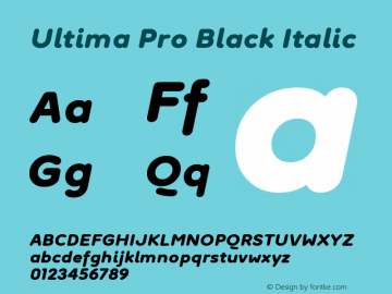 UltimaProBlack-BlackItalic Version 1.000图片样张