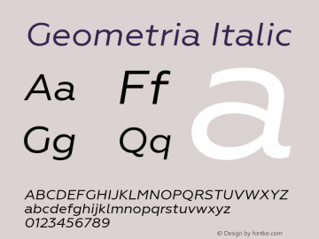 Geometria-Italic Version 1.002图片样张