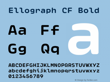 Ellograph CF Bold Version 1.000 Font Sample