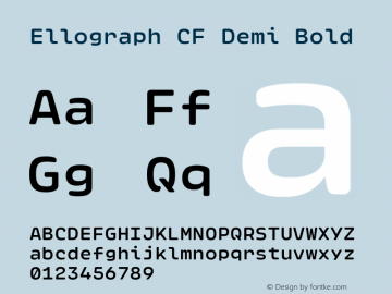 Ellograph CF Demi Bold Version 1.000图片样张