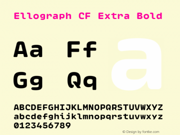 Ellograph CF Extra Bold Version 1.000 Font Sample