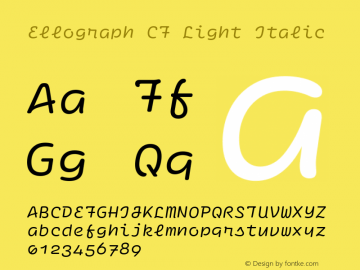Ellograph CF Light Italic Version 1.000图片样张