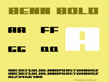 Benn Bold Version 1.002;Fontself Maker 3.4.0 Font Sample