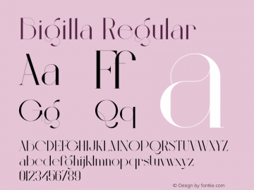 Bigilla Version 1.002;Fontself Maker 3.4.0 Font Sample